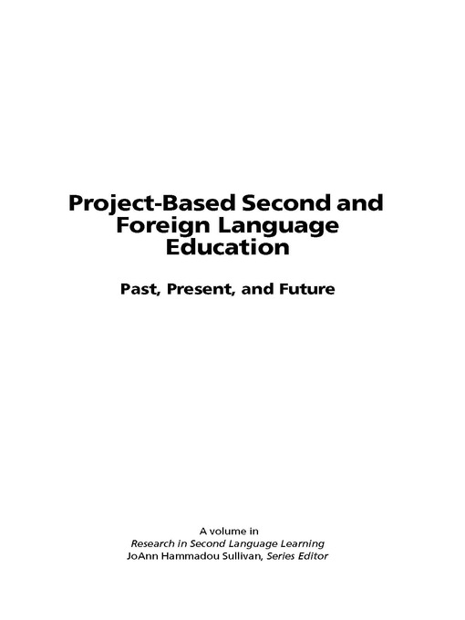 Title details for Project-Based Second and Foreign Language Education by Gulbahar H. Beckett - Available
